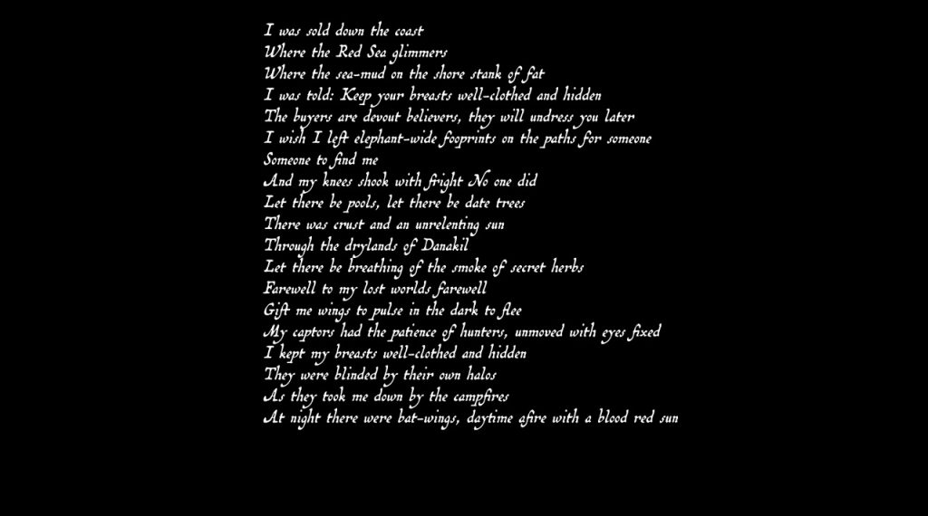 Lyrics_I was sold into slavery